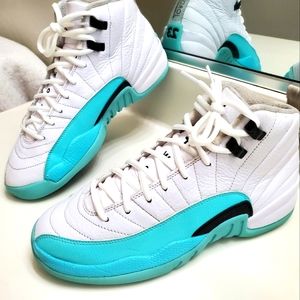 black and light blue 12s